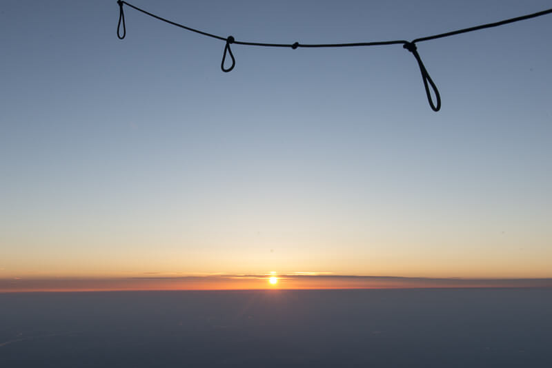 meditatievaart met zon en ad ballon
